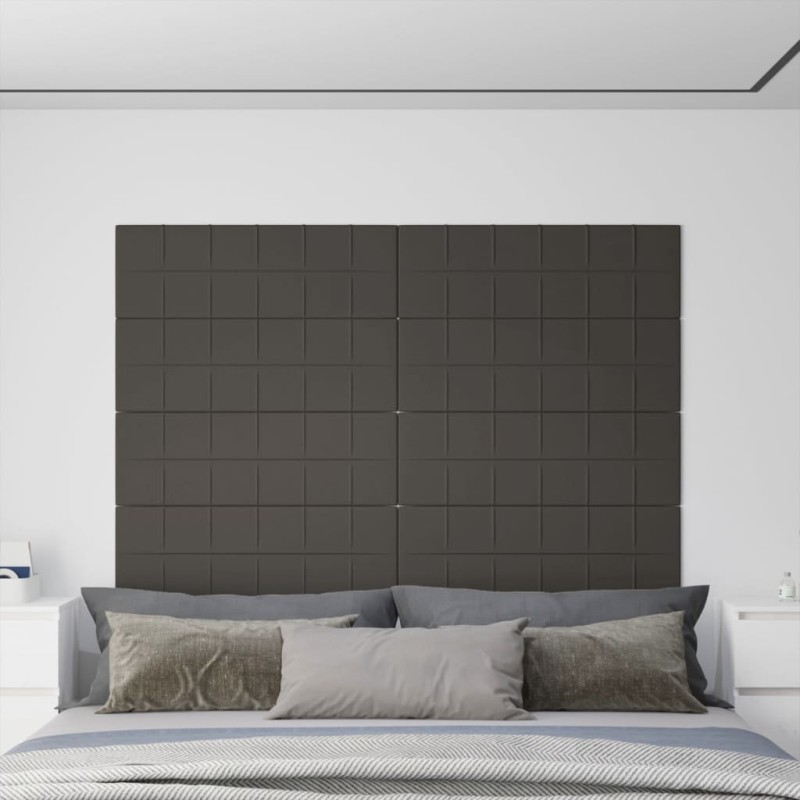 Pannelli Murali 12 pz Grigio Scuro 90x30 cm Velluto 3,24 m² Pannelli Murali 12 pz Grigio Scuro 90x30 cm Velluto 3,24 m²