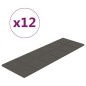 Pannelli Murali 12 pz Grigio Scuro 90x30 cm Velluto 3,24 m² Pannelli Murali 12 pz Grigio Scuro 90x30 cm Velluto 3,24 m²