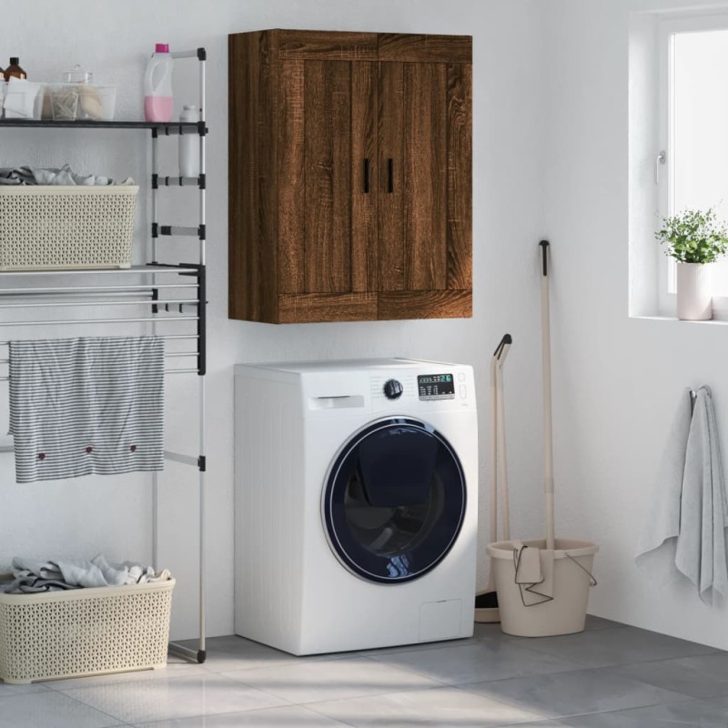 vidaXL Mobile a Parete Rovere Marrone 69,5x34x90 cm Legno Multistrato vidaXL Mobile a Parete Rovere Marrone 69,5x34x90 cm Legno Multistrato