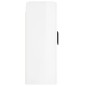 vidaXL Mobile a Parete Bianco Lucido 69,5x34x90 cm Legno Multistrato vidaXL Mobile a Parete Bianco Lucido 69,5x34x90 cm Legno Multistrato