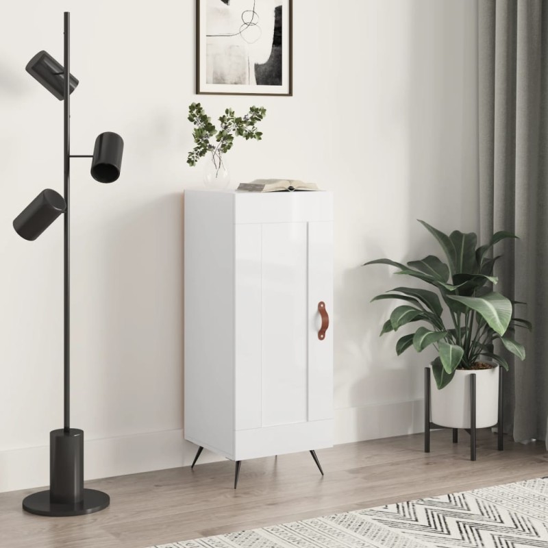 vidaXL Credenza Bianco Lucido 34,5x34x90 cm in Legno Multistrato vidaXL Credenza Bianco Lucido 34,5x34x90 cm in Legno Multistrato