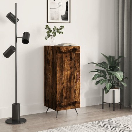 vidaXL Credenza Rovere Fumo 34,5x34x90 cm in Legno Multistrato