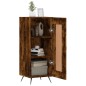 vidaXL Credenza Rovere Fumo 34,5x34x90 cm in Legno Multistrato vidaXL Credenza Rovere Fumo 34,5x34x90 cm in Legno Multistrato