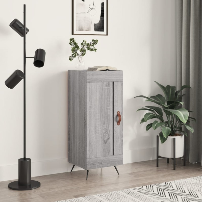 vidaXL Credenza Grigio Sonoma 34,5x34x90 cm in Legno Multistrato vidaXL Credenza Grigio Sonoma 34,5x34x90 cm in Legno Multistrato