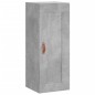 vidaXL Mobile a Parete Grigio Cemento 34,5x34x90 cm Legno Multistrato vidaXL Mobile a Parete Grigio Cemento 34,5x34x90 cm Legno Multistrato