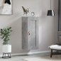 vidaXL Mobile a Parete Grigio Cemento 34,5x34x90 cm Legno Multistrato vidaXL Mobile a Parete Grigio Cemento 34,5x34x90 cm Legno Multistrato