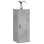 vidaXL Mobile a Parete Grigio Cemento 34,5x34x90 cm Legno Multistrato vidaXL Mobile a Parete Grigio Cemento 34,5x34x90 cm Legno Multistrato