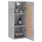 vidaXL Mobile a Parete Grigio Cemento 34,5x34x90 cm Legno Multistrato vidaXL Mobile a Parete Grigio Cemento 34,5x34x90 cm Legno Multistrato