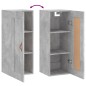 vidaXL Mobile a Parete Grigio Cemento 34,5x34x90 cm Legno Multistrato vidaXL Mobile a Parete Grigio Cemento 34,5x34x90 cm Legno Multistrato