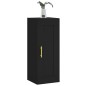 vidaXL Armadietto a Muro Nero 34,5x34x90 cm in Legno Multistrato vidaXL Armadietto a Muro Nero 34,5x34x90 cm in Legno Multistrato