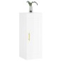 vidaXL Mobile Parete Bianco Lucido 34,5x34x90 cm in Legno Multistrato vidaXL Mobile Parete Bianco Lucido 34,5x34x90 cm in Legno Multistrato