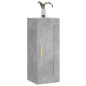 vidaXL Mobile a Parete Grigio Cemento 34,5x34x90 cm Legno Multistrato vidaXL Mobile a Parete Grigio Cemento 34,5x34x90 cm Legno Multistrato