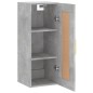 vidaXL Mobile a Parete Grigio Cemento 34,5x34x90 cm Legno Multistrato vidaXL Mobile a Parete Grigio Cemento 34,5x34x90 cm Legno Multistrato