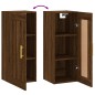 vidaXL Mobile a Parete Rovere Marrone 34,5x34x90 cm Legno Multistrato vidaXL Mobile a Parete Rovere Marrone 34,5x34x90 cm Legno Multistrato