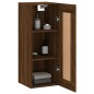 vidaXL Mobile a Parete Rovere Marrone 34,5x34x90 cm Legno Multistrato vidaXL Mobile a Parete Rovere Marrone 34,5x34x90 cm Legno Multistrato