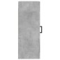 vidaXL Mobile a Parete Grigio Cemento 34,5x34x90 cm Legno Multistrato