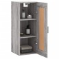 vidaXL Mobile a Parete Grigio Sonoma 34,5x34x90 cm Legno Multistrato vidaXL Mobile a Parete Grigio Sonoma 34,5x34x90 cm Legno Multistrato