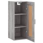 vidaXL Mobile a Parete Grigio Sonoma 34,5x34x90 cm Legno Multistrato vidaXL Mobile a Parete Grigio Sonoma 34,5x34x90 cm Legno Multistrato