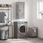 vidaXL Mobile a Parete Grigio Cemento 34,5x34x90 cm Legno Multistrato vidaXL Mobile a Parete Grigio Cemento 34,5x34x90 cm Legno Multistrato