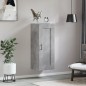 vidaXL Mobile a Parete Grigio Cemento 34,5x34x90 cm Legno Multistrato vidaXL Mobile a Parete Grigio Cemento 34,5x34x90 cm Legno Multistrato