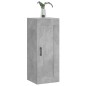 vidaXL Mobile a Parete Grigio Cemento 34,5x34x90 cm Legno Multistrato vidaXL Mobile a Parete Grigio Cemento 34,5x34x90 cm Legno Multistrato