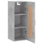 vidaXL Mobile a Parete Grigio Cemento 34,5x34x90 cm Legno Multistrato vidaXL Mobile a Parete Grigio Cemento 34,5x34x90 cm Legno Multistrato