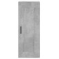 vidaXL Mobile a Parete Grigio Cemento 34,5x34x90 cm Legno Multistrato vidaXL Mobile a Parete Grigio Cemento 34,5x34x90 cm Legno Multistrato