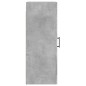 vidaXL Mobile a Parete Grigio Cemento 34,5x34x90 cm Legno Multistrato vidaXL Mobile a Parete Grigio Cemento 34,5x34x90 cm Legno Multistrato