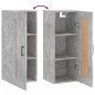 vidaXL Mobile a Parete Grigio Cemento 34,5x34x90 cm Legno Multistrato vidaXL Mobile a Parete Grigio Cemento 34,5x34x90 cm Legno Multistrato