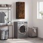 vidaXL Mobile a Parete Rovere Fumo 34,5x34x90 cm in Legno Multistrato vidaXL Mobile a Parete Rovere Fumo 34,5x34x90 cm in Legno Multistrato