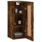 vidaXL Mobile a Parete Rovere Fumo 34,5x34x90 cm in Legno Multistrato vidaXL Mobile a Parete Rovere Fumo 34,5x34x90 cm in Legno Multistrato