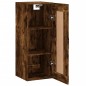 vidaXL Mobile a Parete Rovere Fumo 34,5x34x90 cm in Legno Multistrato vidaXL Mobile a Parete Rovere Fumo 34,5x34x90 cm in Legno Multistrato