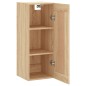 vidaXL Mobile a Parete Rovere Sonoma 34,5x34x90 cm Legno Multistrato vidaXL Mobile a Parete Rovere Sonoma 34,5x34x90 cm Legno Multistrato