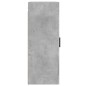 vidaXL Mobile a Parete Grigio Cemento 34,5x34x90 cm Legno Multistrato vidaXL Mobile a Parete Grigio Cemento 34,5x34x90 cm Legno Multistrato