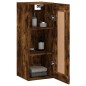 vidaXL Mobile a Parete Rovere Fumo 34,5x34x90 cm in Legno Multistrato vidaXL Mobile a Parete Rovere Fumo 34,5x34x90 cm in Legno Multistrato
