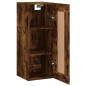 vidaXL Mobile a Parete Rovere Fumo 34,5x34x90 cm in Legno Multistrato vidaXL Mobile a Parete Rovere Fumo 34,5x34x90 cm in Legno Multistrato