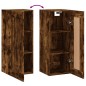 vidaXL Mobile a Parete Rovere Fumo 34,5x34x90 cm in Legno Multistrato vidaXL Mobile a Parete Rovere Fumo 34,5x34x90 cm in Legno Multistrato