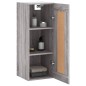vidaXL Mobile a Parete Grigio Sonoma 34,5x34x90 cm Legno Multistrato vidaXL Mobile a Parete Grigio Sonoma 34,5x34x90 cm Legno Multistrato