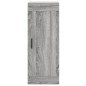 vidaXL Mobile a Parete Grigio Sonoma 34,5x34x90 cm Legno Multistrato vidaXL Mobile a Parete Grigio Sonoma 34,5x34x90 cm Legno Multistrato