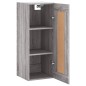 vidaXL Mobile a Parete Grigio Sonoma 34,5x34x90 cm Legno Multistrato vidaXL Mobile a Parete Grigio Sonoma 34,5x34x90 cm Legno Multistrato