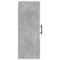 vidaXL Mobile a Parete Grigio Cemento 34,5x34x90 cm Legno Multistrato vidaXL Mobile a Parete Grigio Cemento 34,5x34x90 cm Legno Multistrato