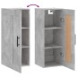 vidaXL Mobile a Parete Grigio Cemento 34,5x34x90 cm Legno Multistrato vidaXL Mobile a Parete Grigio Cemento 34,5x34x90 cm Legno Multistrato