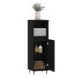 vidaXL Armadietto da Bagno Nero 30x30x100 cm in Legno Multistrato vidaXL Armadietto da Bagno Nero 30x30x100 cm in Legno Multistrato