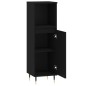 vidaXL Armadietto da Bagno Nero 30x30x100 cm in Legno Multistrato vidaXL Armadietto da Bagno Nero 30x30x100 cm in Legno Multistrato