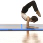 Tappetino Ginnastica Gonfiabile con Pompa 600x100x10 cm PVC Blu Tappetino Ginnastica Gonfiabile con Pompa 600x100x10 cm PVC Blu