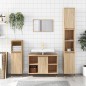 vidaXL Armadietto da Bagno Rovere Sonoma 30x30x100cm Legno Multistrato vidaXL Armadietto da Bagno Rovere Sonoma 30x30x100cm Legno Multistrato