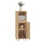 vidaXL Armadietto da Bagno Rovere Sonoma 30x30x100cm Legno Multistrato vidaXL Armadietto da Bagno Rovere Sonoma 30x30x100cm Legno Multistrato