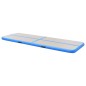Tappetino Ginnastica Gonfiabile con Pompa 600x100x10 cm PVC Blu Tappetino Ginnastica Gonfiabile con Pompa 600x100x10 cm PVC Blu