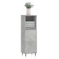 vidaXL Armadietto Bagno Grigio Cemento 30x30x100 cm Legno Multistrato vidaXL Armadietto Bagno Grigio Cemento 30x30x100 cm Legno Multistrato