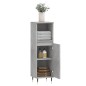 vidaXL Armadietto Bagno Grigio Cemento 30x30x100 cm Legno Multistrato vidaXL Armadietto Bagno Grigio Cemento 30x30x100 cm Legno Multistrato